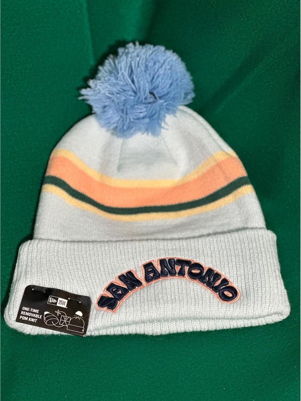 New Era San Antonio Spurs NBA City Edition Winter Beanie w/Pom OS Mens MSRP $36